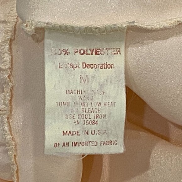 Vintage Lindsey Blake Short Satin Robe Nightgown Set Size M Lace Trim Pale Pink - Picture 11 of 14